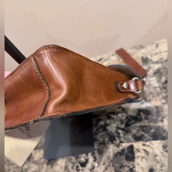 Patricia Nash Denim Leather Colorblock Lari Crossbody - Picture 7 of 16